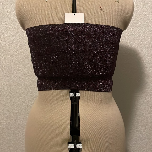 New Zara Sparkly Tube Top - Picture 2 of 5